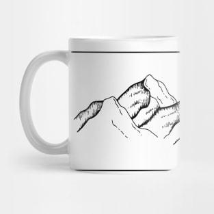 Mountain Line Art Mug